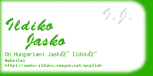 ildiko jasko business card